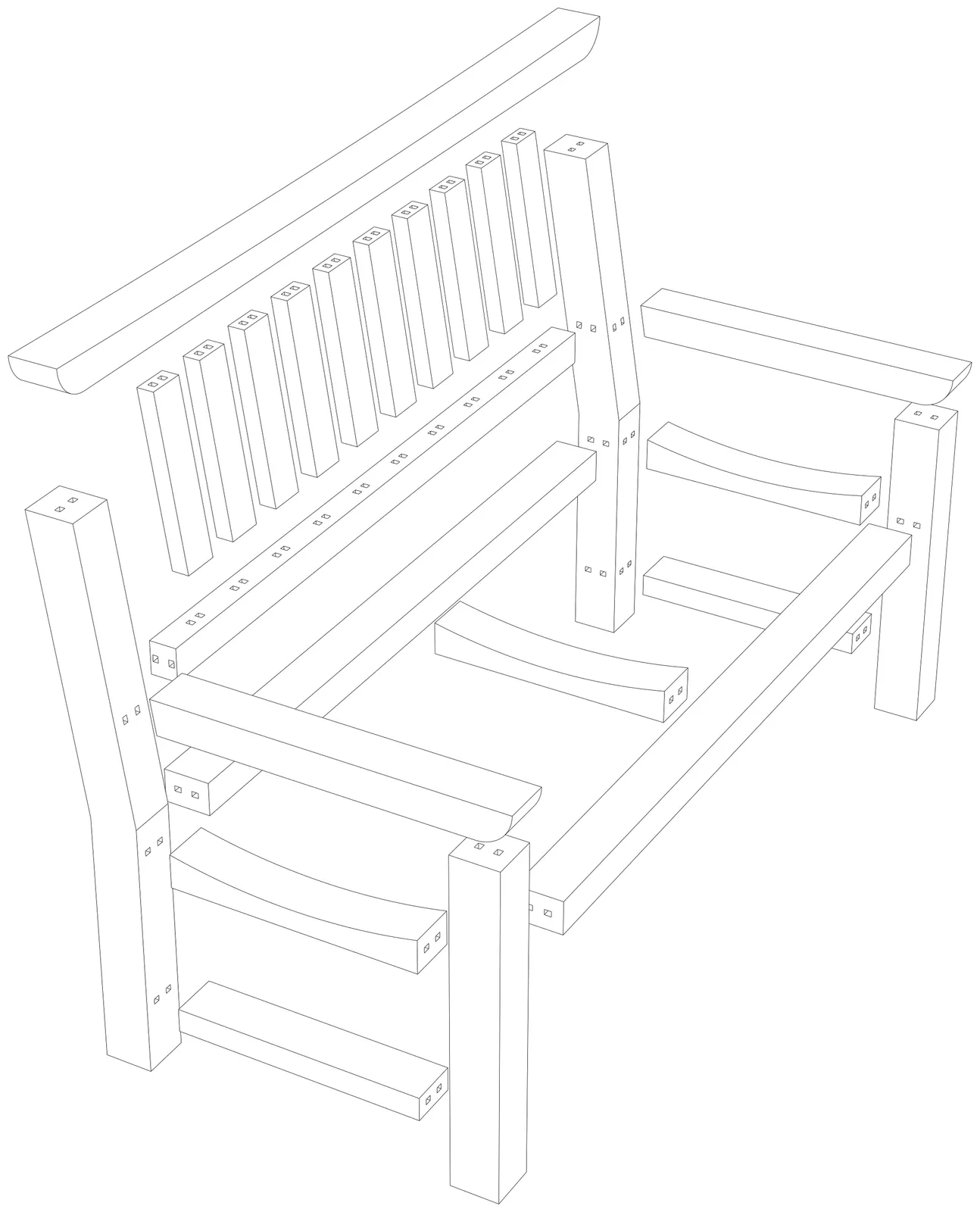 Zen Bench — the finished piece