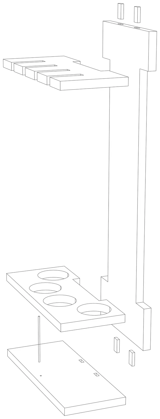 Botellero de Pared — la pieza terminada