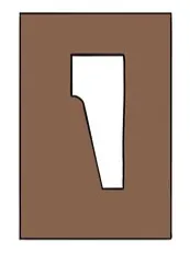 Chest of Drawers — The leg template, in 10 mm MDF