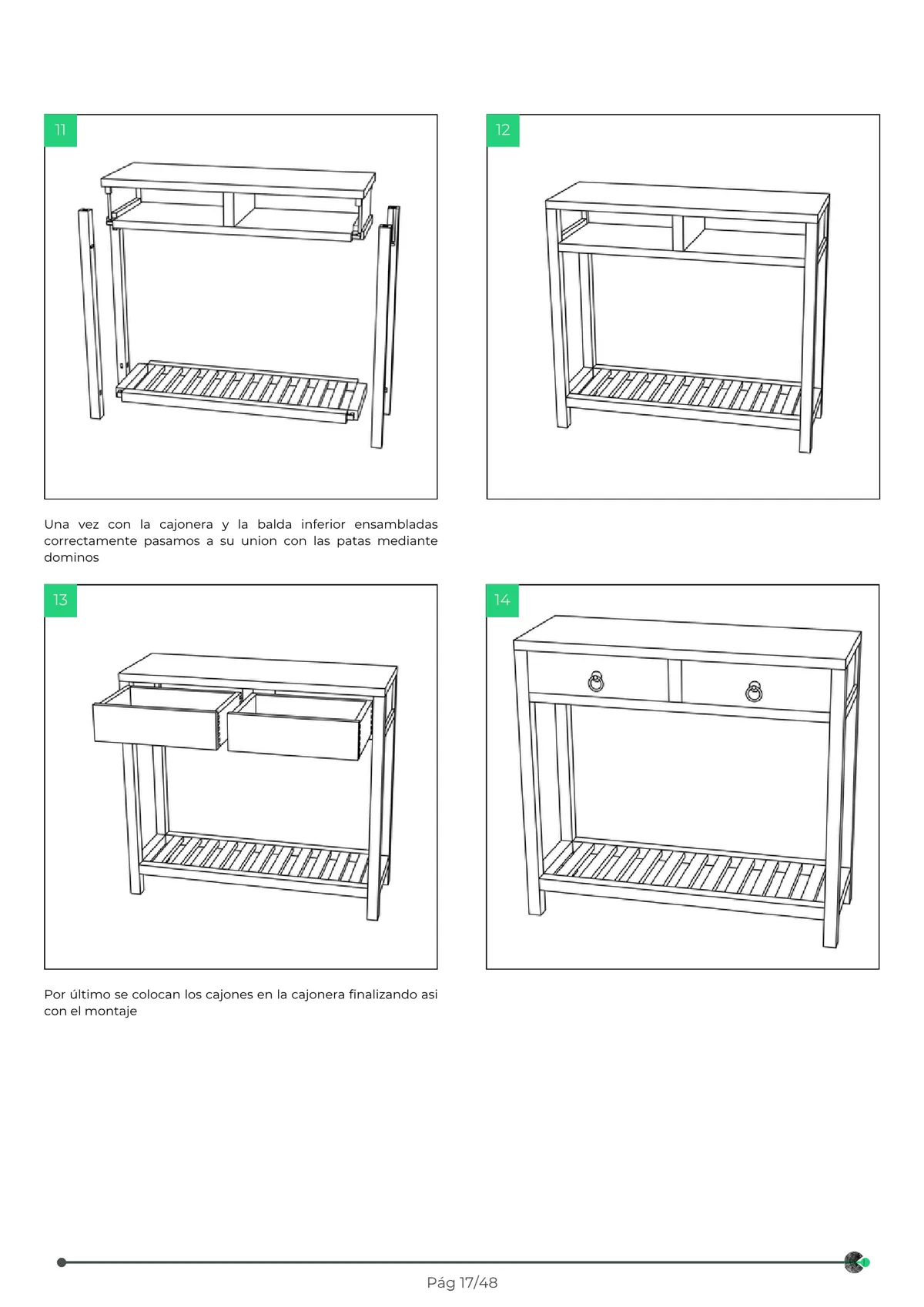 Una página real de la guía de «Hallway Console»