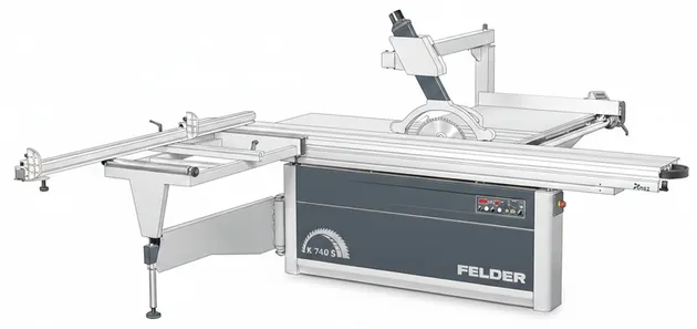 «Tetra» Coffee Table — The sliding table saw, star of the cutting list