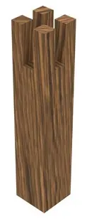 «Amber» Coffee Table — A leg with its crossed housings