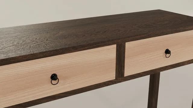 Hallway Console — the workshop