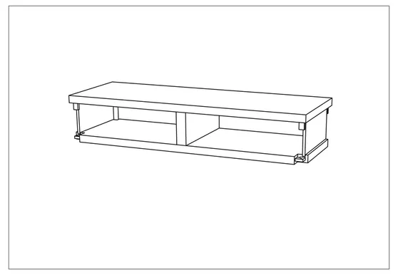 Mueble de Entrada — La cajonera montada, con sus paneles flotantes