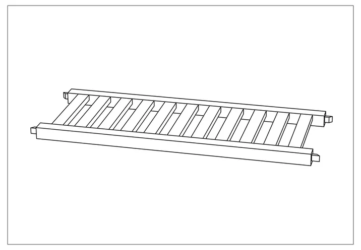 Hallway Console — The lower shelf: eleven slats fitted in