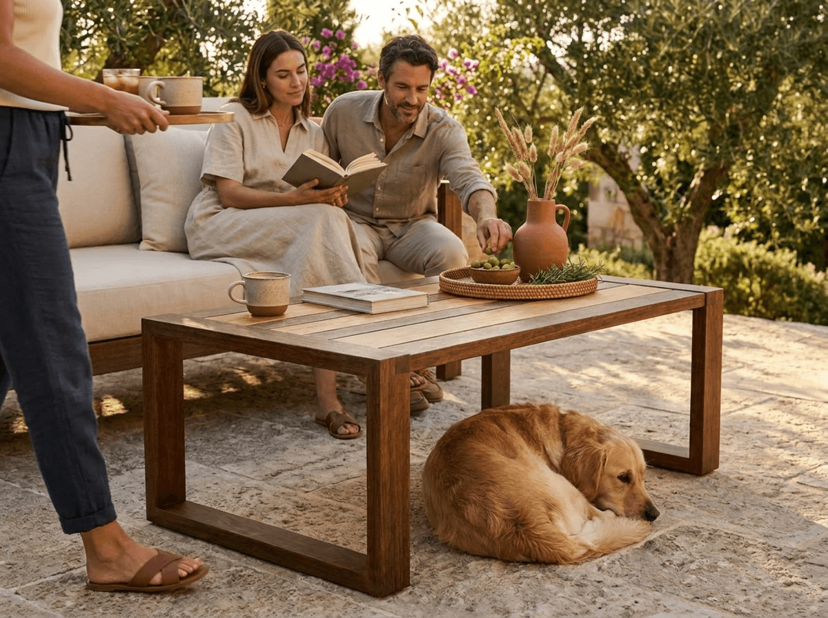 Curso Mesa de Café de Exterior «Trama» en Made de Madera