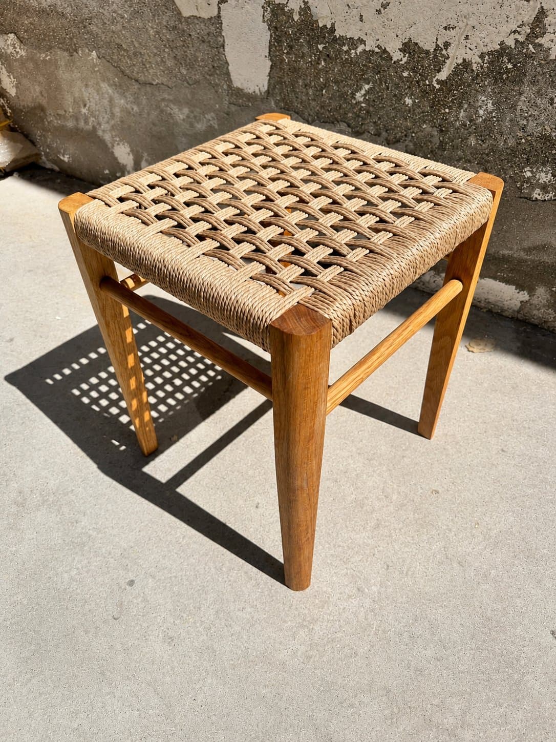 Curso Taburete con Asiento Tejido (Cuerda Danesa) en Made de Madera