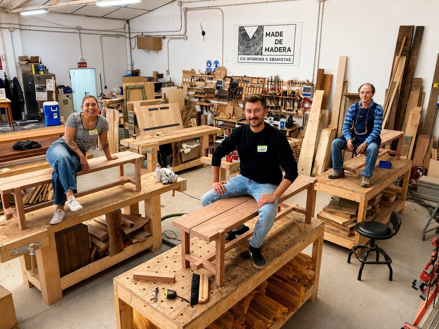 Banco de Madera — la pieza terminada