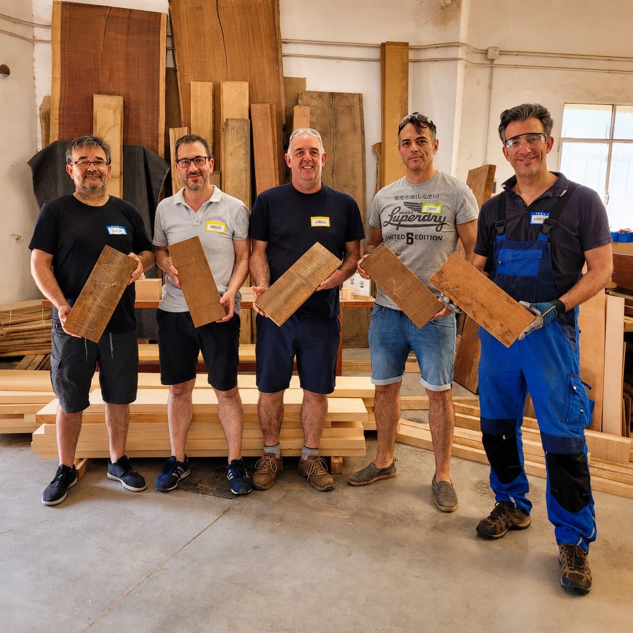 Piezas terminadas por nuestros alumnos en el taller.