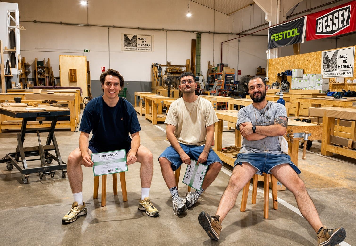 Piezas terminadas por nuestros alumnos en el taller.